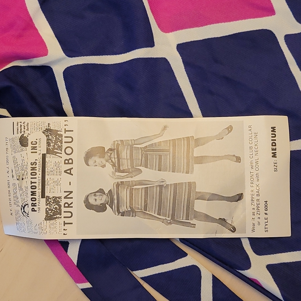 RARE NWT Vintage Deadstock 1960s "Turn-about" Mod Dress Promotions INC - Picture 12 of 17